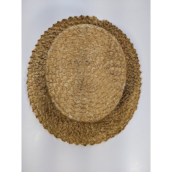 Men's Antique Royal Scot Vintage Gatsby Straw Boater Hat (size 6 7/8) AS IS - Picture 2 of 15